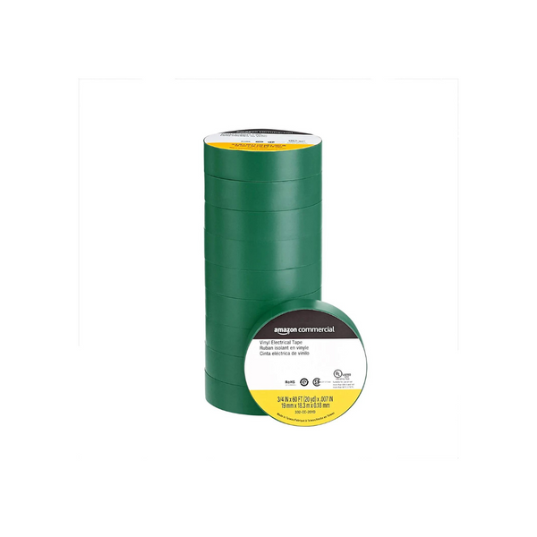 10 Rolls of AmazonCommercial Vinyl Electrical Tape Via Aamzon