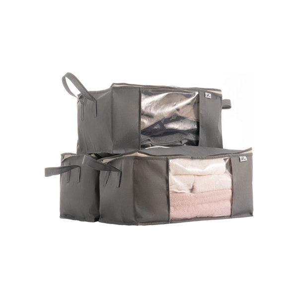 3 Large Storage Bag Organizers with Reinforced Handles Via Amazon