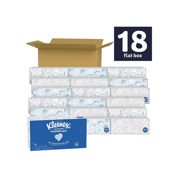 18 Boxes of Kleenex Expressions Trusted Care Tissues