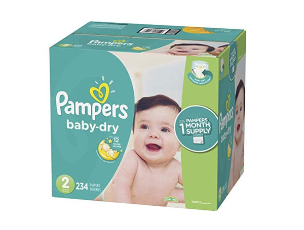 TARGTED: Pampers Baby Dry Disposable Baby Diapers, ONE MONTH SUPPLY Via Amazon ONLY $23.34 Shipped! (Reg $46.68)