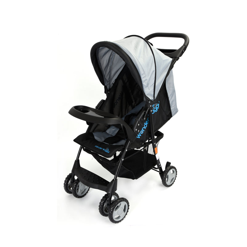 Multi Position Compact Lightweight Stroller With Canopy,Basket & Toy Tray Via Walmart