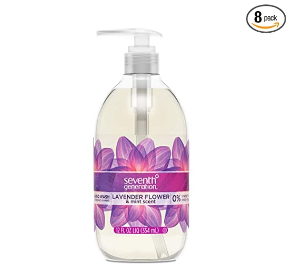 Pack of 8 Seventh Generation Hand Wash Soap, Lavender Flower & Mint Via Amazon