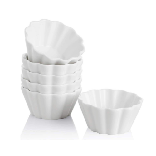 6 Pack Porcelain Ramekins  Microwave And Dishwasher Safe Via Amazon