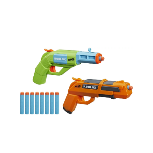 NERF Roblox Jailbreak: Armory, Includes 2 Hammer-Action Blasters Via Amazon