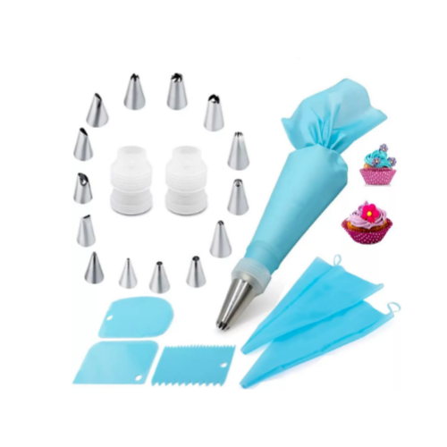 14 Pcs Piping Bags and Tips Cake Decorating Kits Supplies Via Amazon
