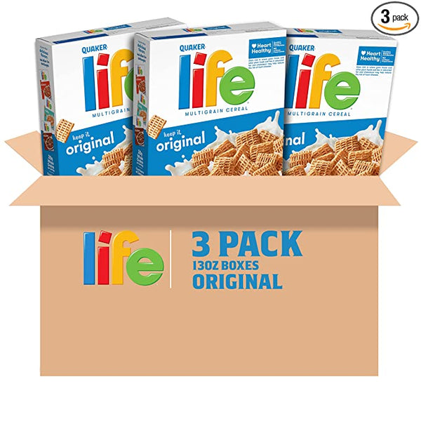 3 Boxes of Life Original Breakfast Cereal

,