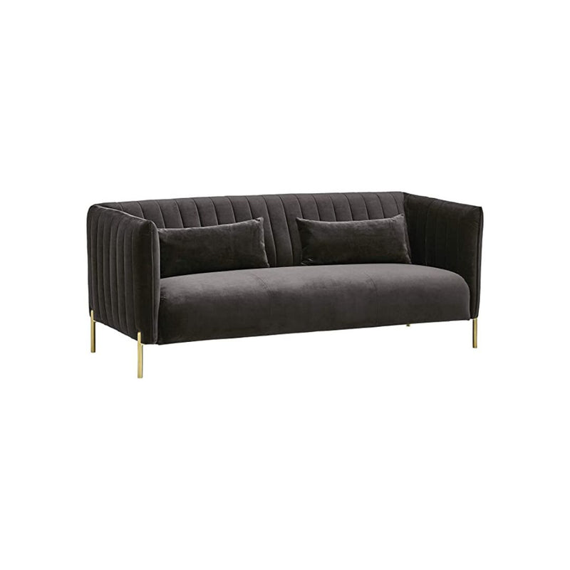 Rivet Frederick Mid-Century Channel Tufted Velvet Sofa Couch Via Amazon