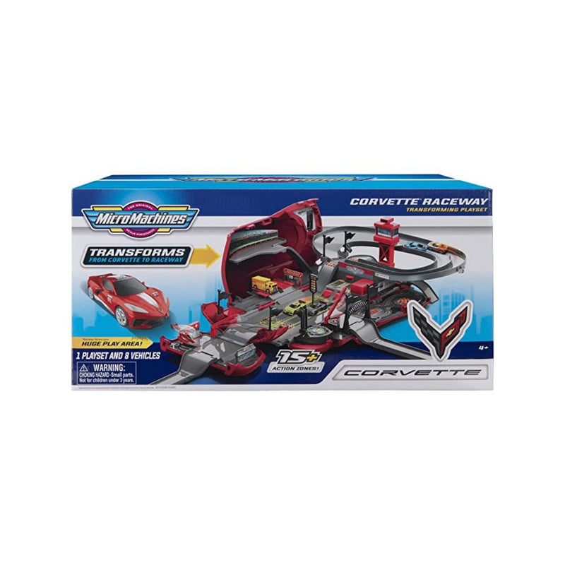 Micro Machines Corvette Raceway Transforming Corvette into Raceway Playset
Via Amazon