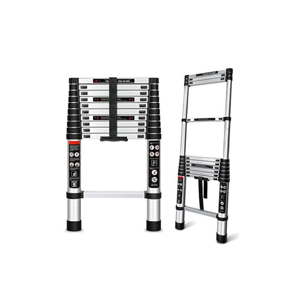 10.5 FT, Collapsible Extension Ladder, 330lbs Capacity Via Amazon