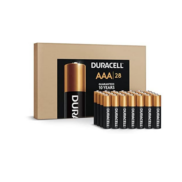 28 Duracell AAA Alkaline Batteries Via Amazon