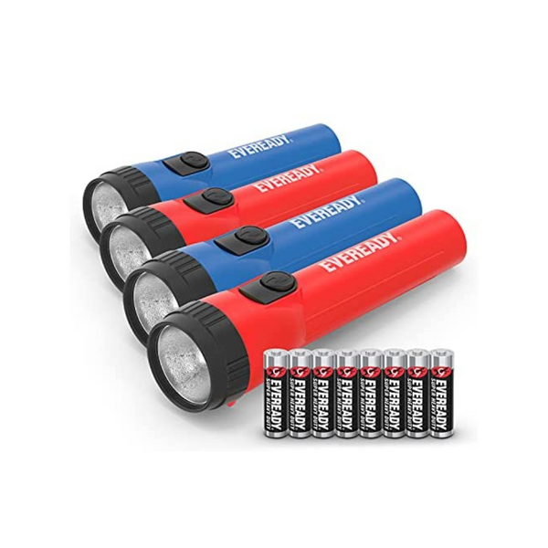 4-Pack LED Flashlights with Batteries Via Amazon