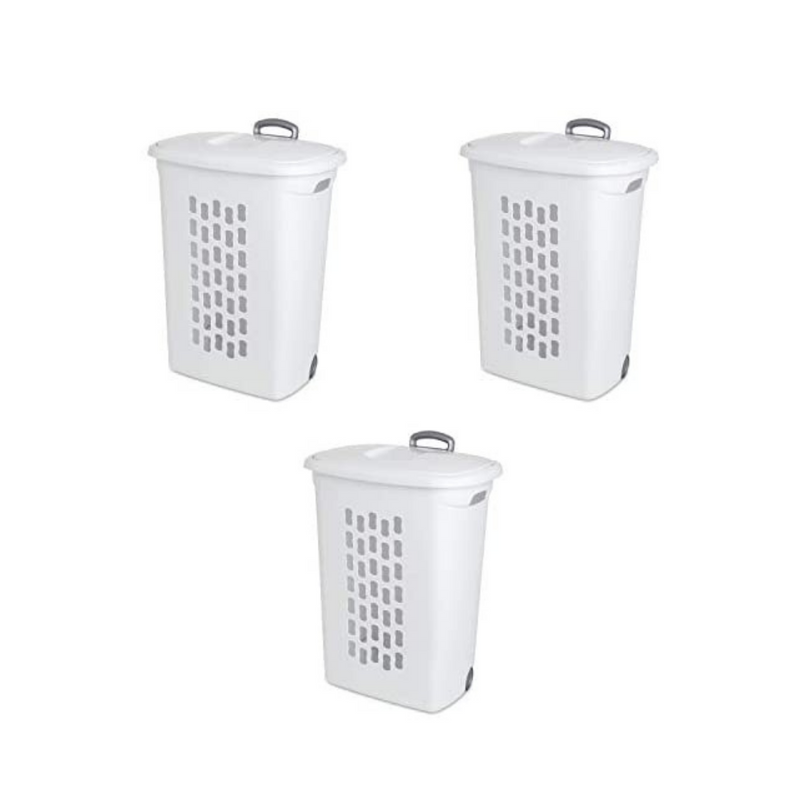 3-Pack Sterilite Ultra Wheeled Hampers Via Amazon