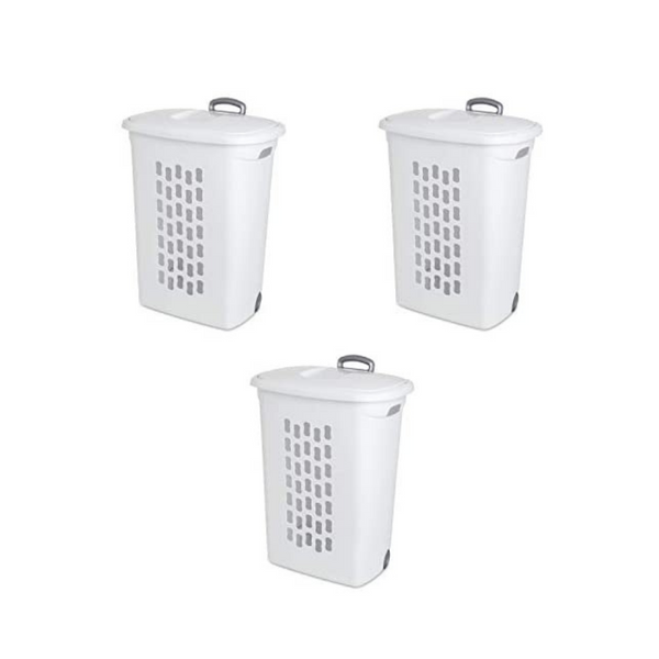 3-Pack Sterilite Ultra Wheeled Hampers Via Amazon