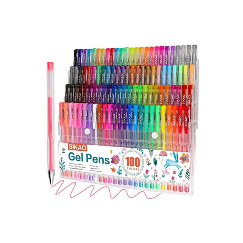 100 Color Gel Pens Set Via Amazon