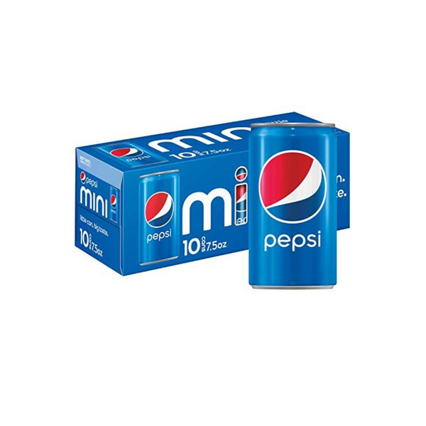 10-Pack Pepsi Soda, 7.5 Ounce Mini Cans Via Amazon