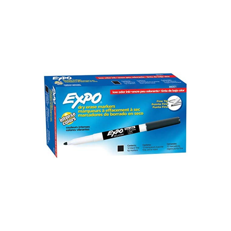 12Pack EXPO Low Odor Dry Erase Marker, Fine Point simplexdeals