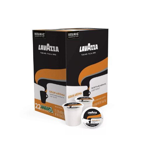 Lavazza Gran Aroma Single-Serve Coffee K-Cups (4 Packs, 88 Total) via Amazon