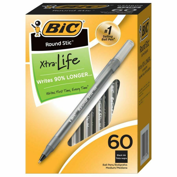 60-Count BIC Round Stic Ballpoint Pens Via Ebay ONLY $1 Shipped! (Reg $7)