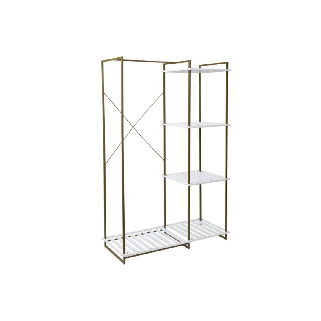 HoneyCanDo Freestanding Open Metal Closet Wardrobe simplexdeals