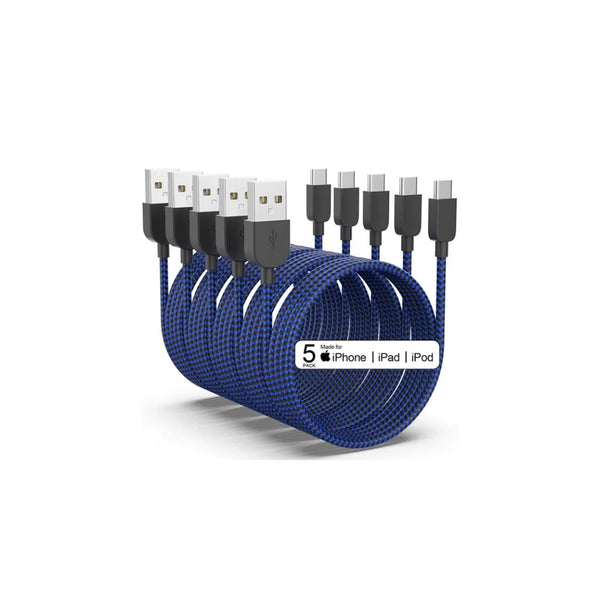 5 Fast Charging USB Type C Cables