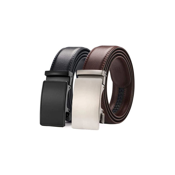 2 Waist Adjustable Men's Leather Belts