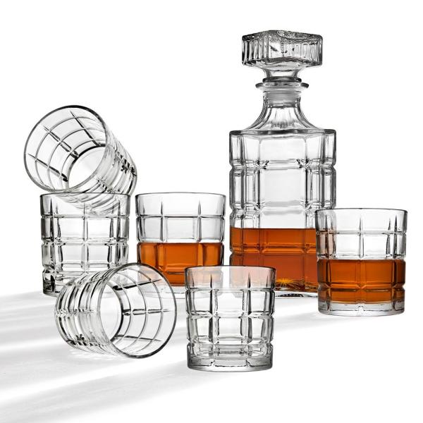 7-Piece Clear Crystal Decanter and Cocktail Glass Set  Via Home Depot SALE $14.99 (Reg $40)