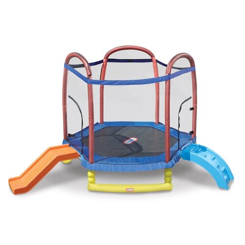 Little Tikes Climb 'n Slide 7-Foot Trampoline, with Enclosure Via Walmart